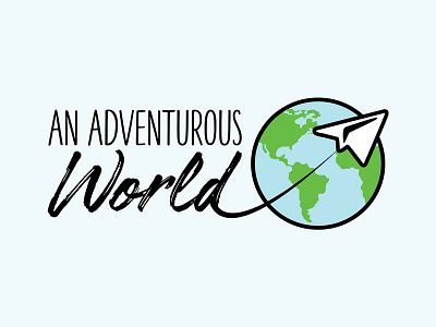 Adventurous World Logo blog branding graphic design identity logo mobile travel videographer