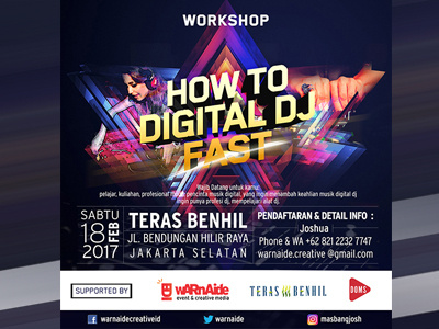 Flyer Workshop How To Digital DJ Fast course dj flyer photoshop social media training workshop