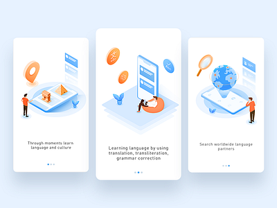 Guide Page guide page illustration isometric language learning