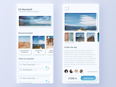 app concept blue color design explore frame gradient icon iphone mobile mobile ui neumorphism photos travel ui ux