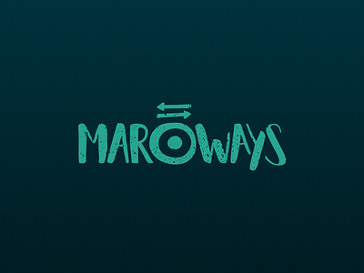 Maroways Logo branding flat green handwritten logo logo design logotype trekking