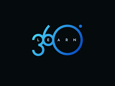 Learn 360 Logo 360 branding flatdesign logo logotype