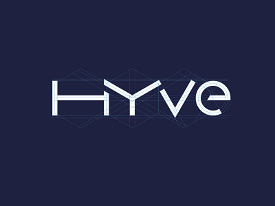 HYVE logo construction branding design flat logo logotype