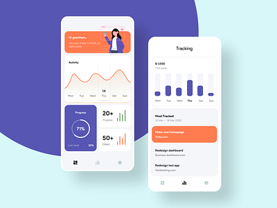 Task management app by Gowtham on Dribbble