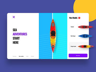 Kayak booking UI app booking clean colors concept design kayak landing landing page minimal page typography ui ux