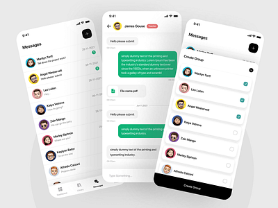 Education - Chat android app card chat chatbot communication conversation icon interface ios light messanger minimal modern page popup profile screen ui ux