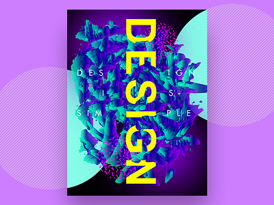 Hello Dribbble.... brush color design gradient minimal pattern poster simple