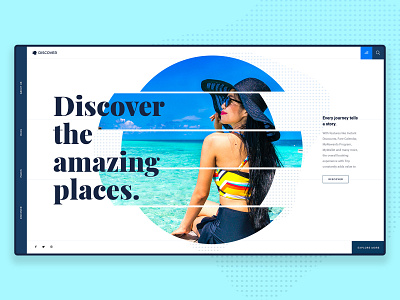 Travel animation app circle clean clean website concept creative design homepage landing page layout minimal page simple travel typography ui ux web webdesign