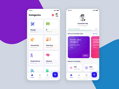 Job Portal App by Gowtham on Dribbble