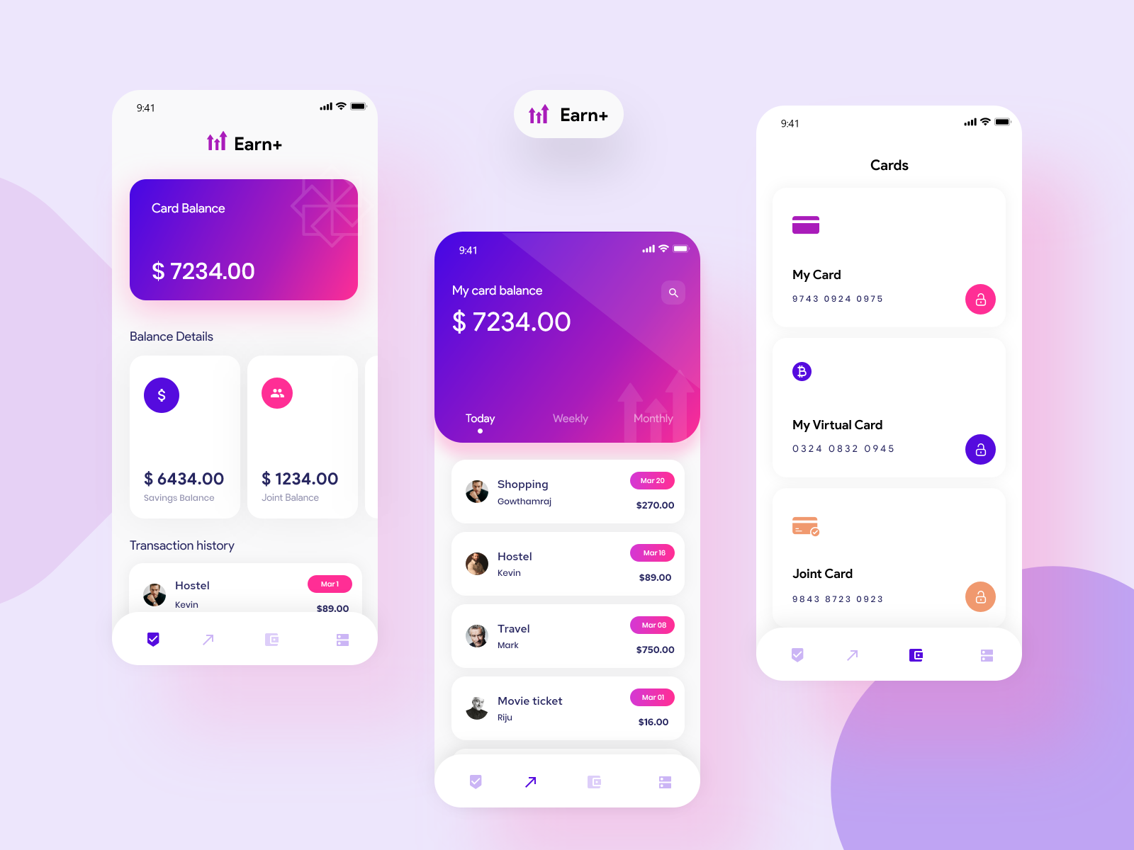 Earn+ app concept by Gowtham on Dribbble