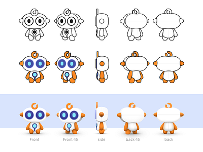 Robot - Afu design illustration ui