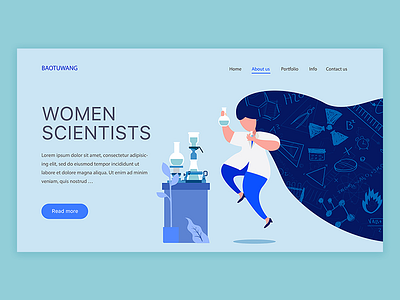 Women Scientists illustraction ui web