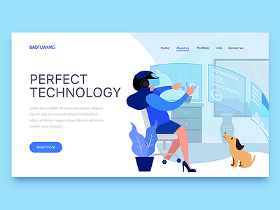 Perfect Technology illustration ui web