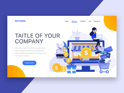 Online payment illustration ui web