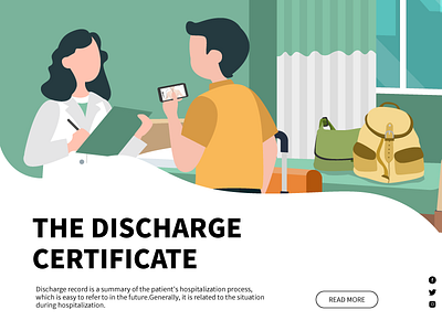 Discharge certificate design illustration ui web