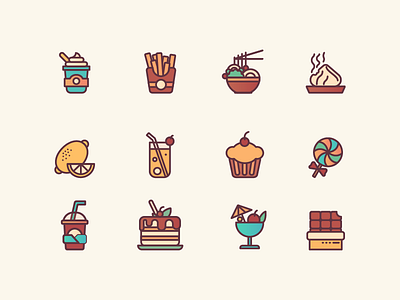 Food icons 2 design icon illustration ui