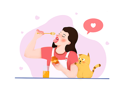 Would you like some honey? colour design illustration ui web