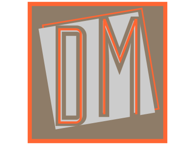 DM Logo Color Study color design lines logo typography