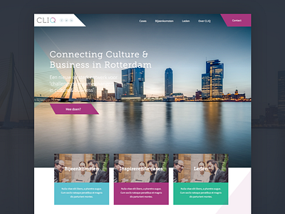 Connecting Culture & Business Rotterdam header home homepage visual