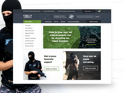 Webshop for airsoft accessoires airsoft ui ux webshop