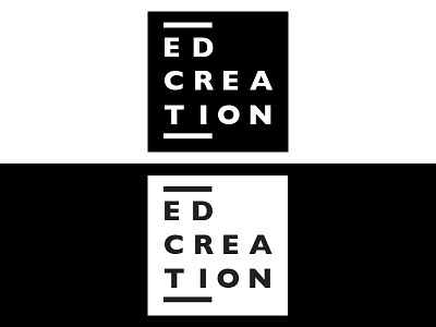 Ed Creation Logo and black design logotype vector white