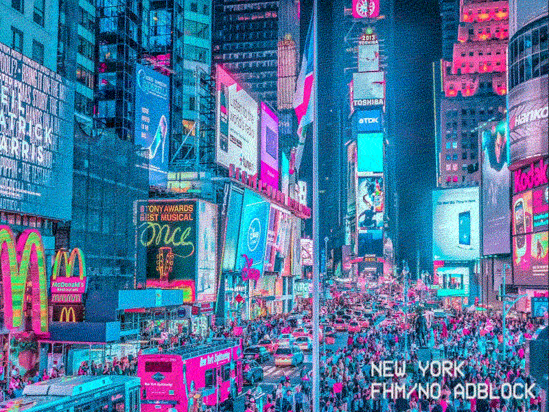 Adblock - New York adblock ads after effect block city life new york photoshop times square usa vaporware vintage