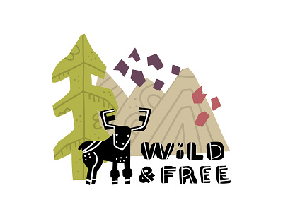Woodland Forest Animals animal cut out design flat geometric font geometry illustration lettering minimal typography ui ux vector web wildlife