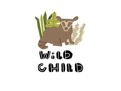 Woodland Forest Animals Raccoon animal clothes clothes shop cut out design flat forest geometric font geometry illustration kid lettering minimal raccoon typography ui ux vector web