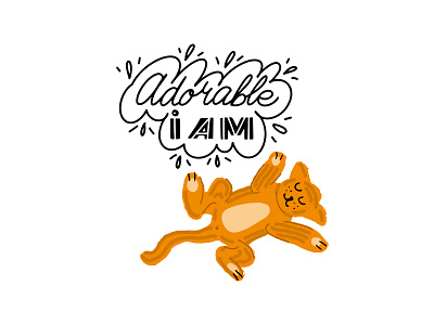 Dribbble Cat animal cat clothes design flat illustration kid lettering minimal typography ui ux vector web