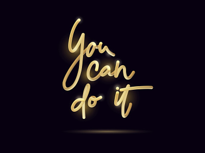 You can do it 3d lettering 36daysoftype 3d branding design gradient lettering logo minimal tube typography ui ux vector web