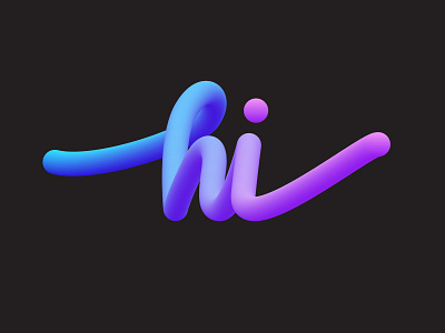 Hi quote 365daysoftype 3d branding design gradient illustration lettering logo typography ui ux vector web