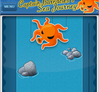 Captain Barnacle's Sea Journey blue captain game iphone monster orange pirate sea ui