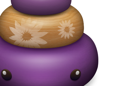 Moli icon japan jibibuts moli personal purple wood