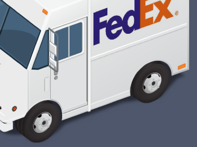 Truck design fedex icon truck vector white wip