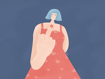 Bad day design girl hand illustration person texture