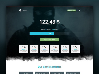 CSGOFRUITZ Skin Gambling casino csgo gambling gaming homepage mobile responsive skins web website win