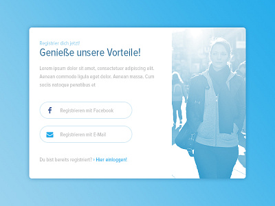 Daily UI 001 - Sign Up 001 blue daily dailyui gradient registrieren sign ui up