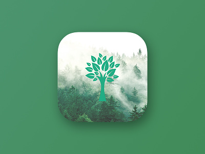 Daily UI 005 - App Icon 005 app appicon daily dailyui design fog forest gradient green icon ui
