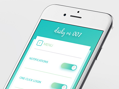 Daily UI 007 - Settings 007 app blue daily dailyui einstellungen gradient green login notifications settings ui