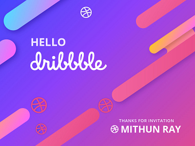 Hello Dribbble abstract debut dribbble invite thanks
