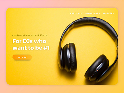 Music Products landing page ui ux