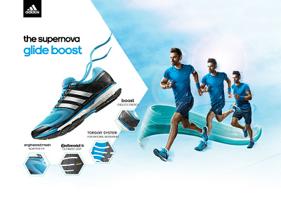 Adidas Supernova boost Campaign ad banner banner campaign ux design