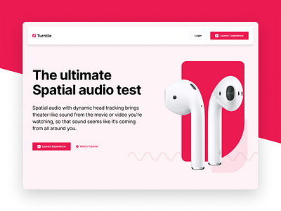 Turntile - Spatial Audio Experience apple concept figma graphic design layout ui uidesign uiux web website