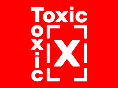 Toxic adobe adobe illustrator adobe illustrator cc brand identity branding brutalism brutalist experimental graphic design illustrator logo logo design photoshop poster design red visual design