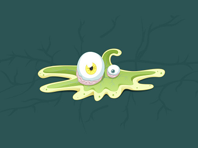 Just Ameoba ameoba character funny green illustration organism