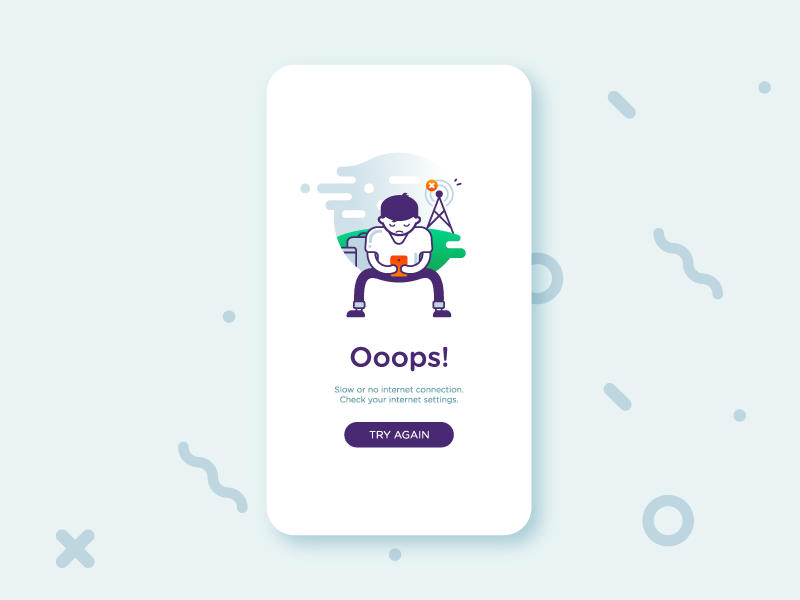 No internet connection by Marish on Dribbble