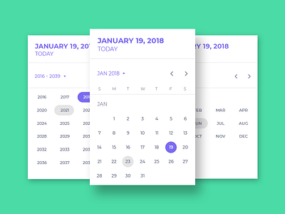 Calendar by Marish on Dribbble