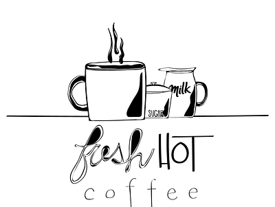 fresh, hot coffee coffee design illustration vector