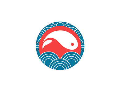Konoha Sushi Logo fish japan logo sushi wave