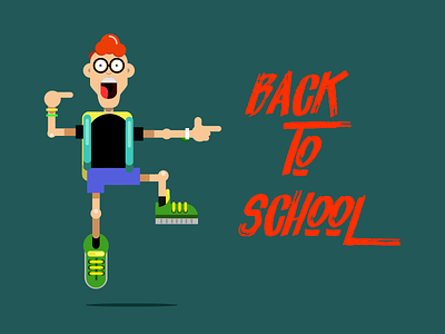 Back to school ai animation basiccharacter character falt motion school